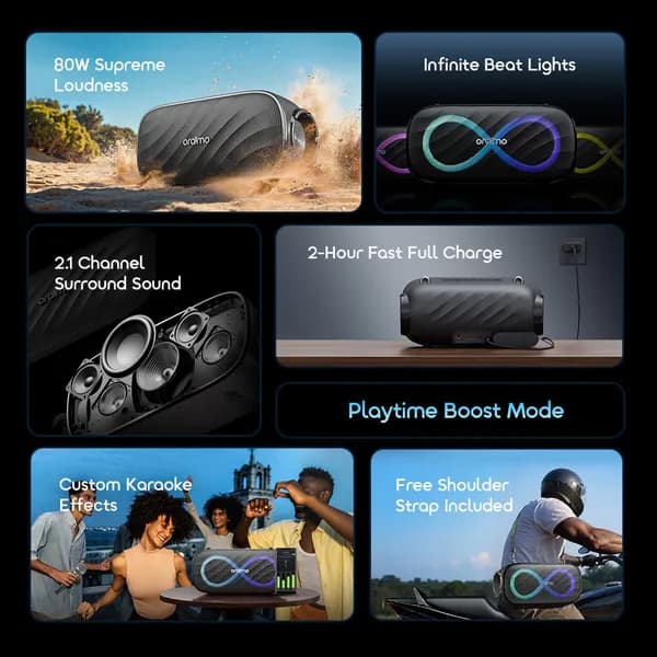 Oraimo SpaceBox Pro 80W Bluetooth Speaker