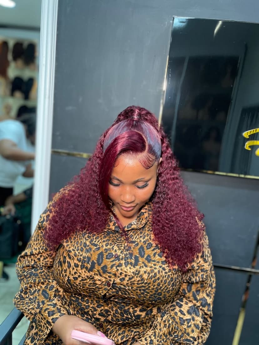Burgundy and Burmese curls
