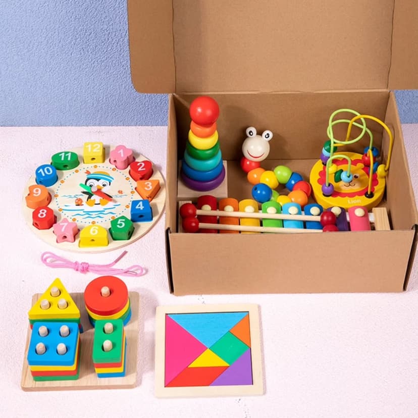 8pcs Wooden Educational