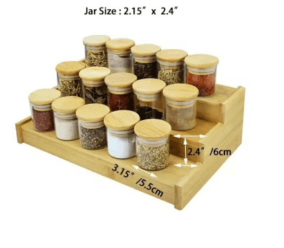12pcs spice jars set organizer