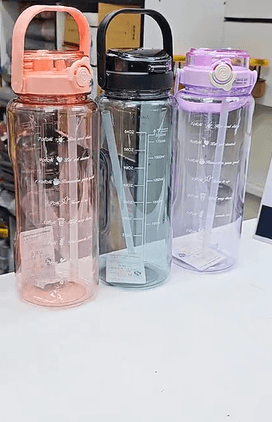 Clear water bottle 2l