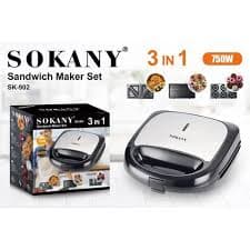 Sokany sandwich maker 3 in 1