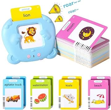 Oderra Talking Flash Cards for Toddlers, 224 Words Flashcards Learning Educational Toys