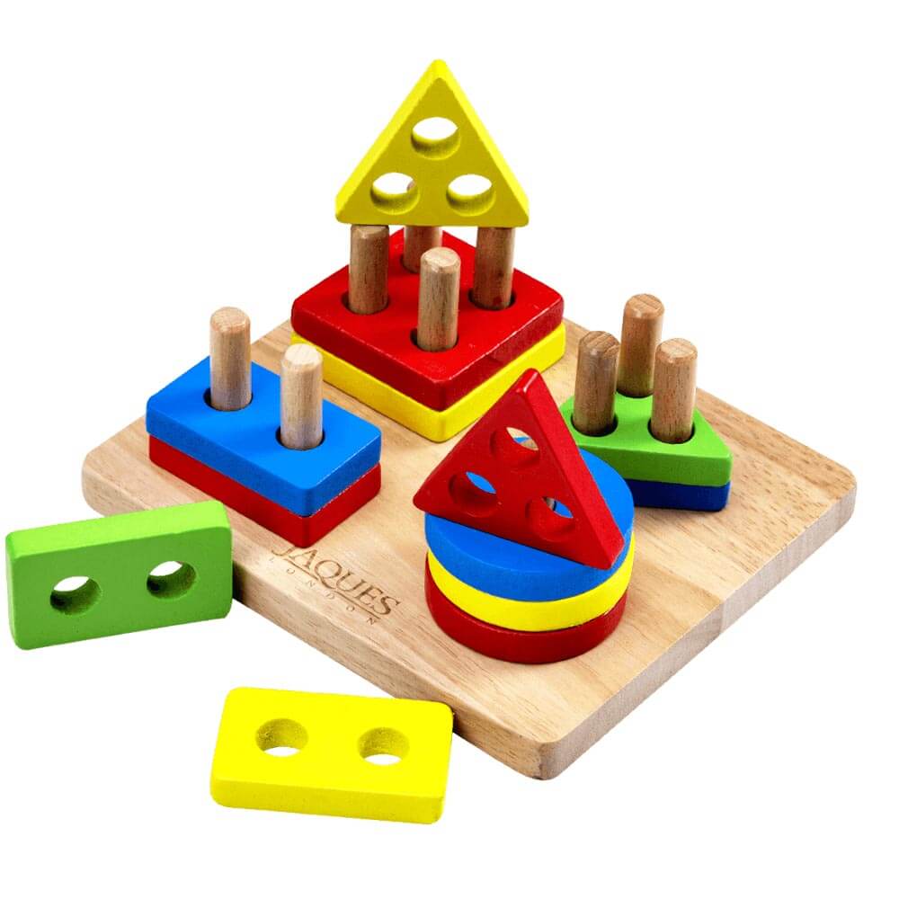 Montessori Wooden Sorting and Stacking Toys for Toddlers 1-3