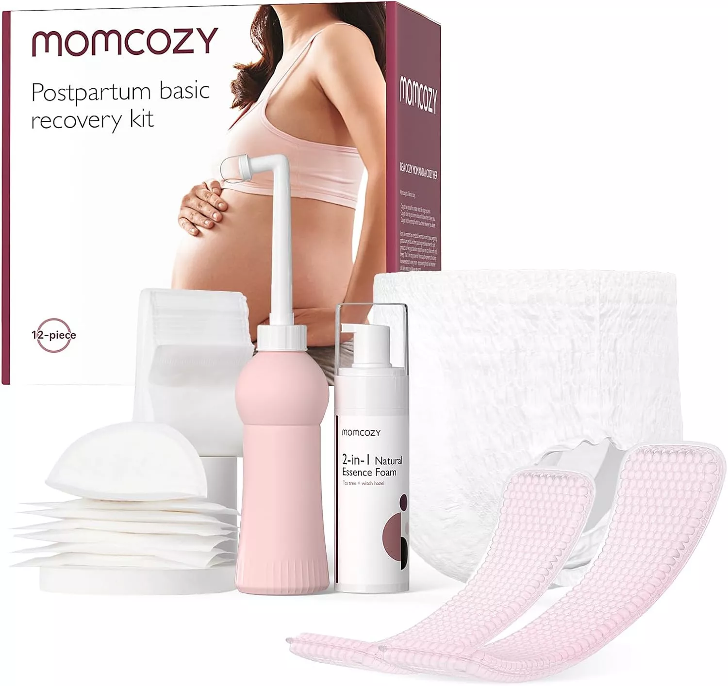 Momcozy Postpartum Recovery Essentials Kit – Complete Labor & Delivery Care Set for New Moms
