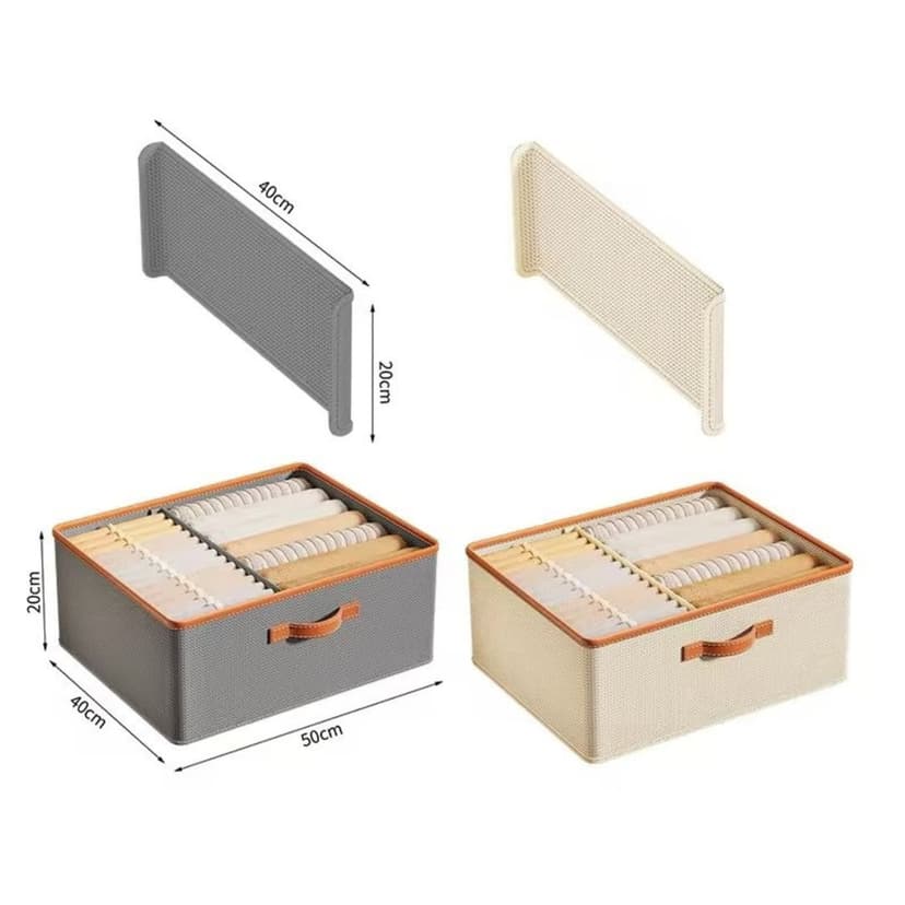 Partitioned closet organizers