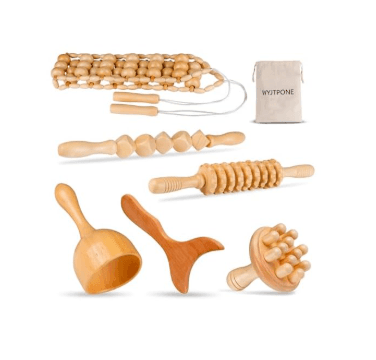 6 in 1 wooden therapy massage tools