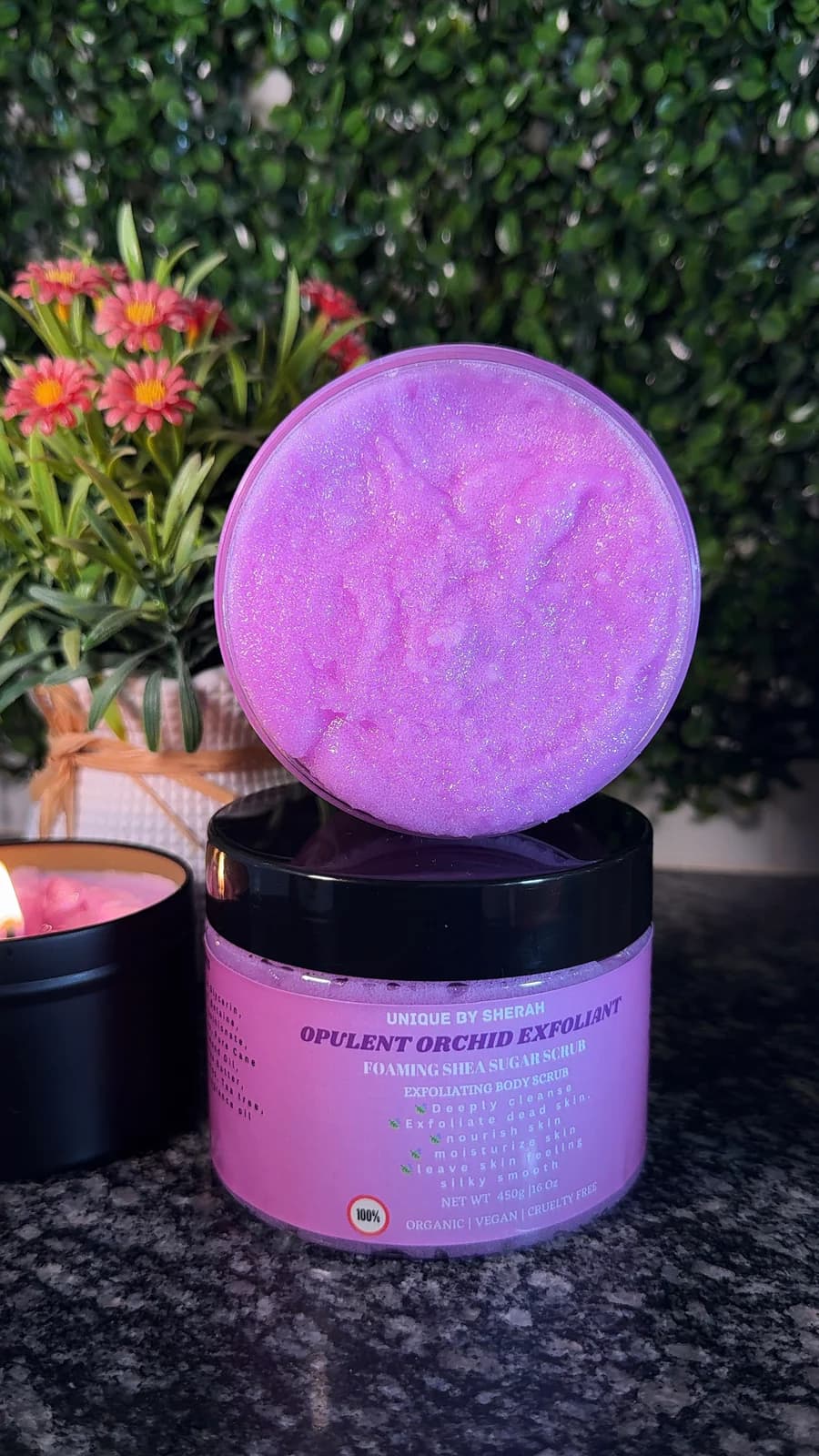 OPULENT ORCHID EXFOLIATING FOAMING BODY SCRUB