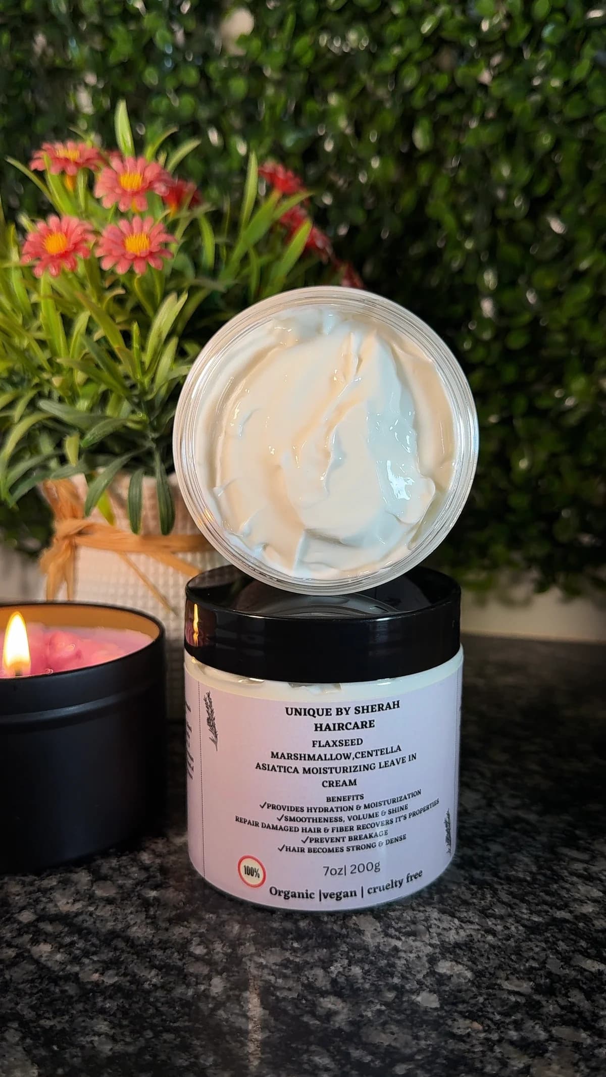 FLAXSEED,MARSHMALLOW & CENTELLA ASIATICA LEAVE IN CREAM