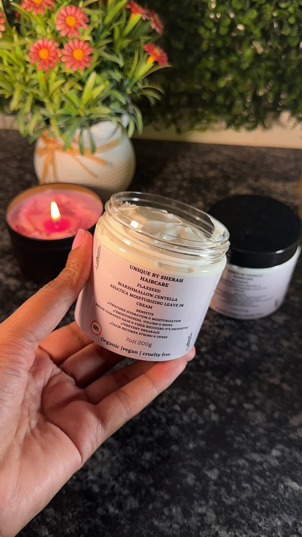 FLAXSEED,MARSHMALLOW & CENTELLA ASIATICA LEAVE IN CREAM