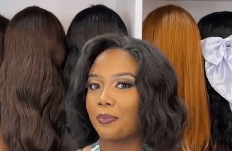 Human hair blend wig