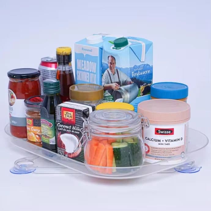 360 rotating rectangular turntable organizer