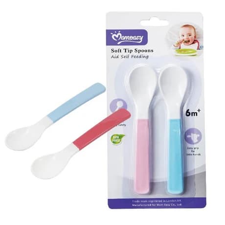 Momeasy Silicone Soft Spoons Pack of 2 Assosted