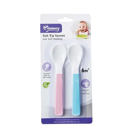 Momeasy Silicone Soft Spoons Pack of 2 Assosted