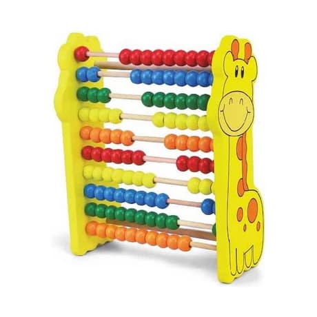 Acool Toys Giraffe Abacus Learning Wooden Frame (29.5 x 8.5 cm)