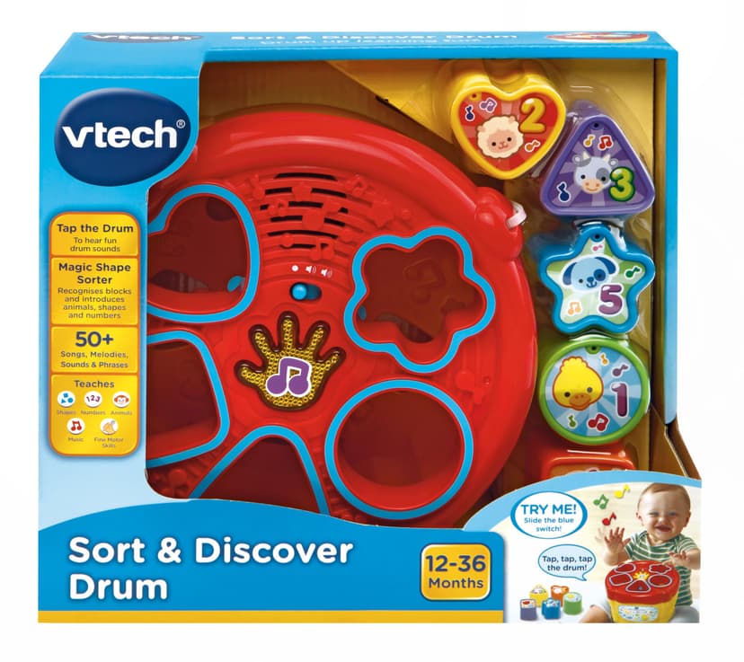 Vtech Sort & Discover Drum Red