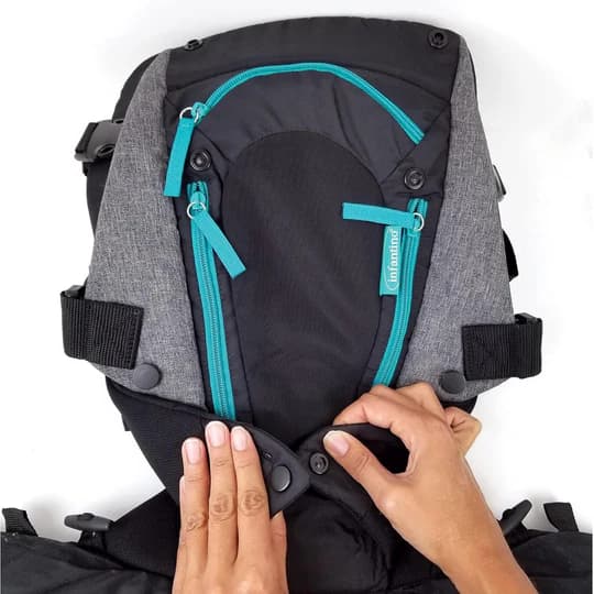 Infantino Carry On Multi-Pocket Carrier Grey Age- 3 Months & Above (Holds upto 18 Kg)