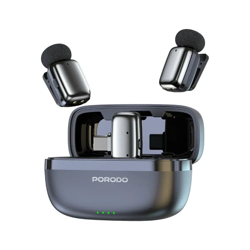 Porodo Wireless Lavalier Microphones Type-C