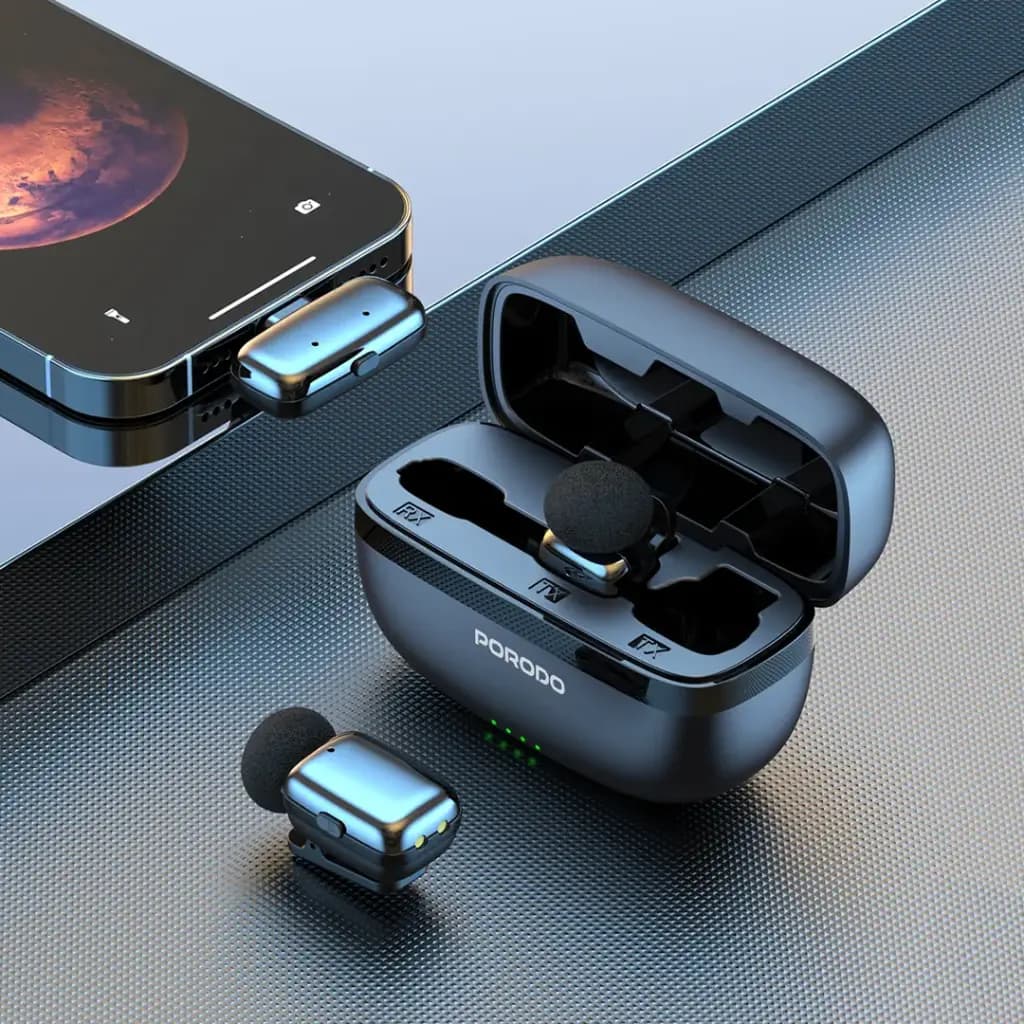 Porodo Wireless Lavalier Microphones Type-C